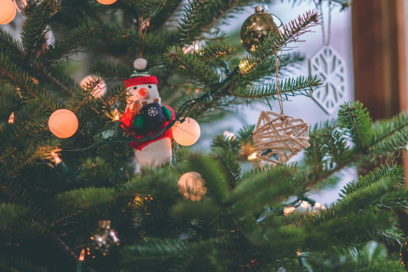 snowman decor on the tree